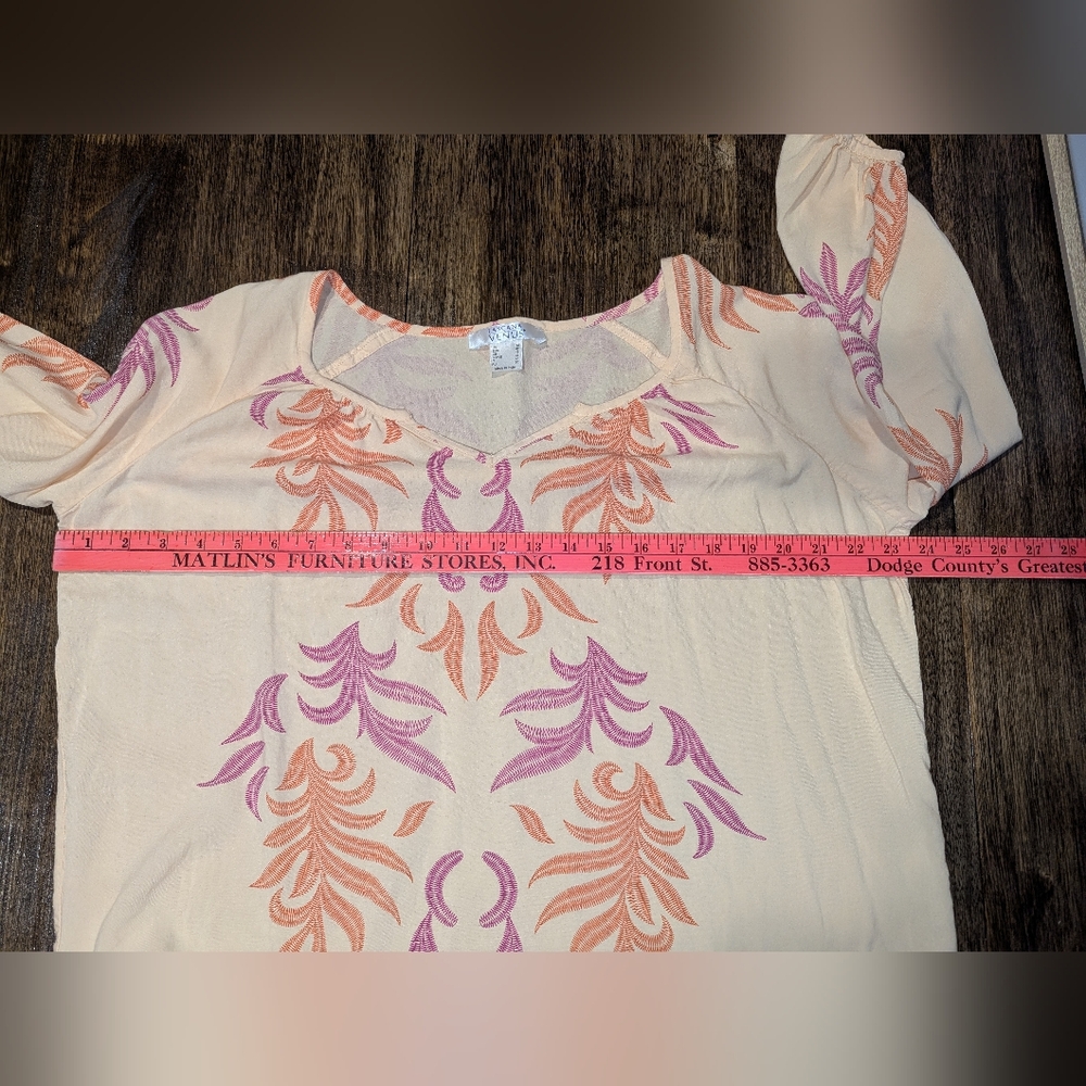 Lascana Chic Women's Blouse in Peach and Pink - Picture 8 of 9